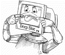 Schach-Karikatur Deep Blue