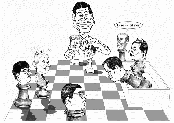 Schach-Karikatur: Die Schachwelt