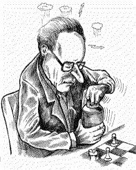 Karikatur Michail Botwinnik